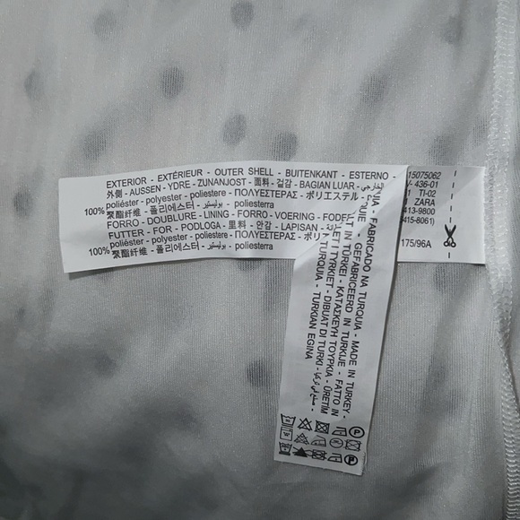 Zara Pleated Dot Dress Size Large- NWT - Picture 8 of 10